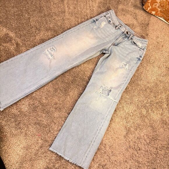 ALL SAINTS belle destroyed flare jeans size 26 - Picture 3 of 6